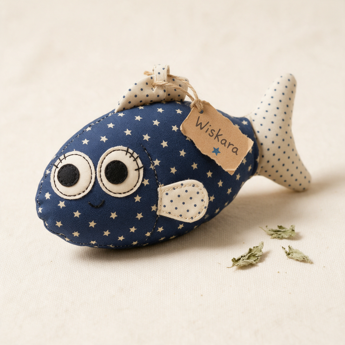 Handmade Catnip Kicker Fish
